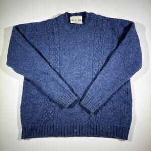 Edinburgh Woollen Mill Vintage 100% Shetland Wool Sweater Scotland Made 34x17